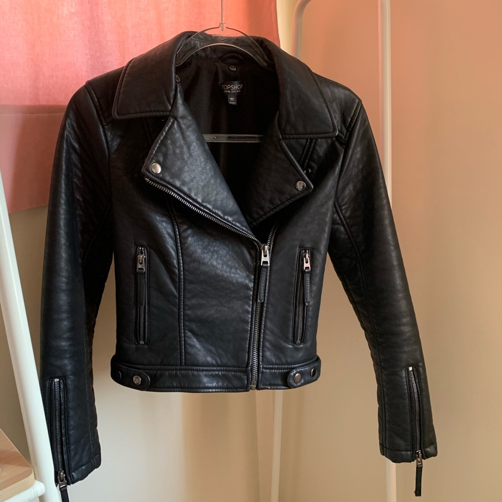 Topshop Faux Leather Jacket